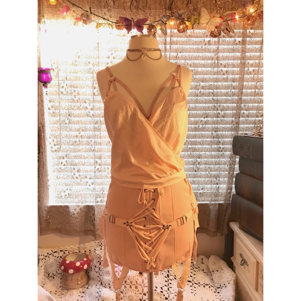 Urban Outfitters coral crop top